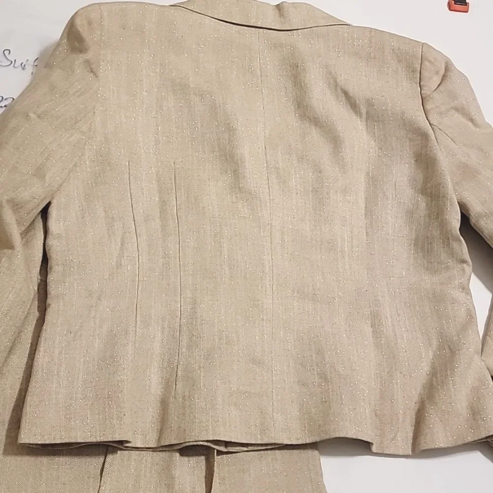 Nine West Career Woman Linen‎ Suit. SIZE 16.  #168 - Picture 6 of 7